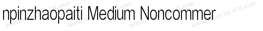 npinzhaopaiti Medium Noncommercia字体转换
